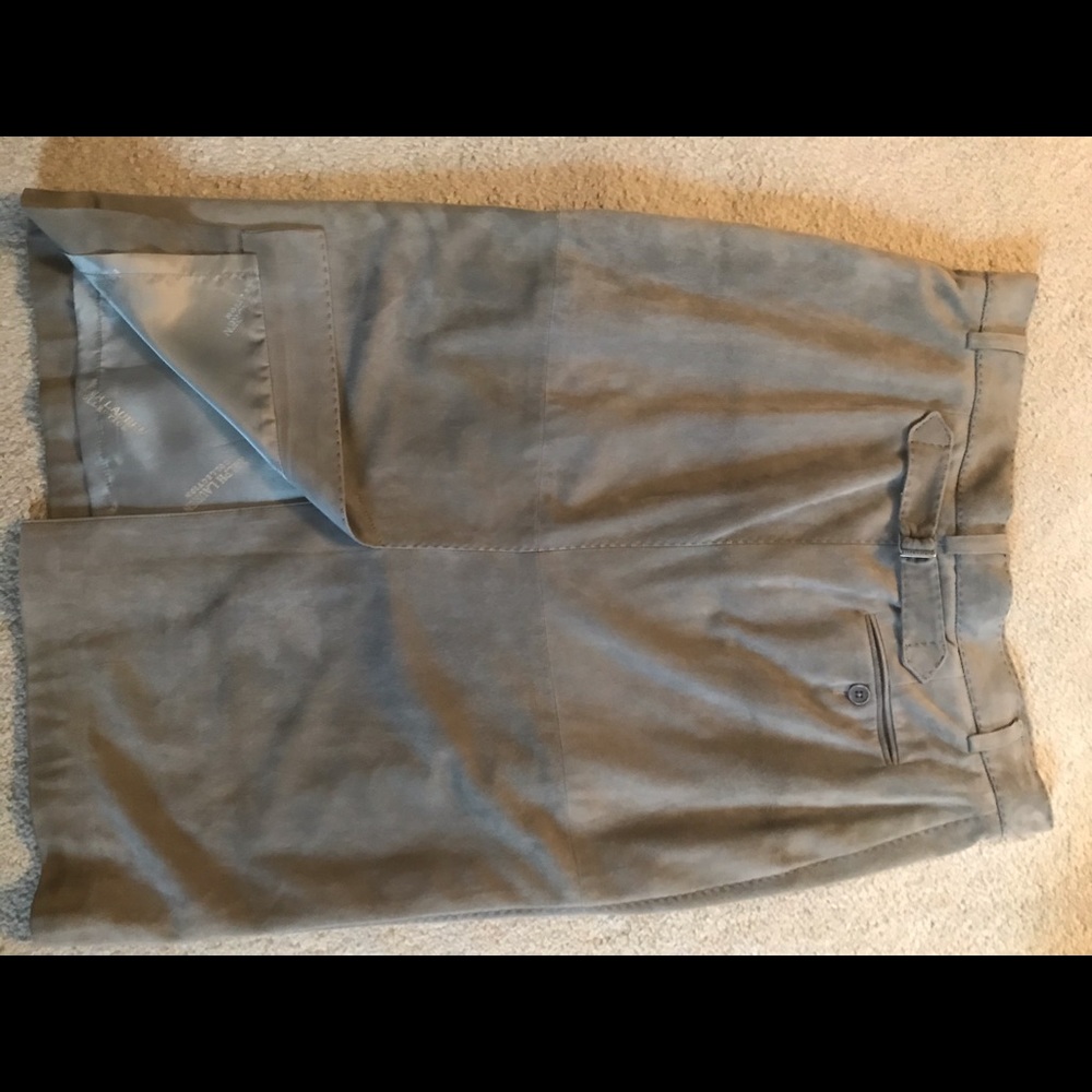 RALPH LAUREN Collection grey suede skirt